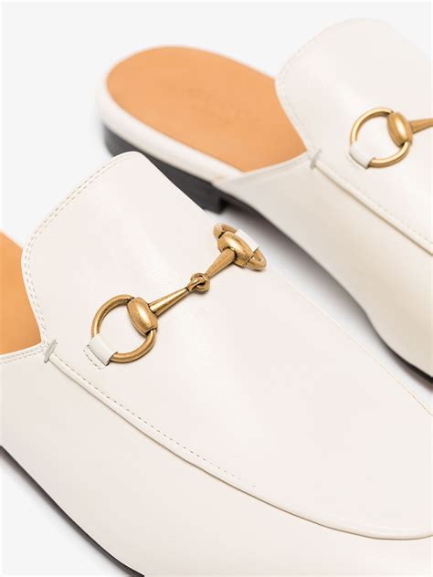 Gucci white princetown mules